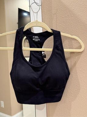 Source Unknown Black Racerback Sports Bra